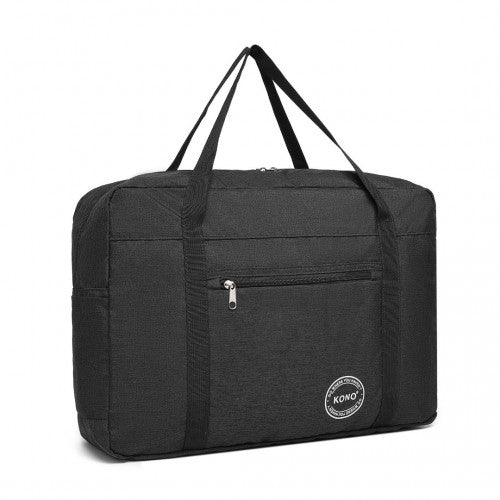 Kono Foldable Waterproof Storage Cabin Travel Handbag - Black