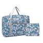 Kono Foldable Waterproof Storage Cabin Travel Handbag Flower Print - Blue