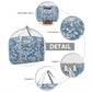 Kono Foldable Waterproof Storage Cabin Travel Handbag Flower Print - Blue