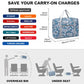 Kono Foldable Waterproof Storage Cabin Travel Handbag Flower Print - Blue