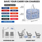Kono Foldable Waterproof Storage Cabin Travel Handbag Print - Light Blue