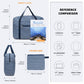 Kono Foldable Waterproof Storage Cabin Travel Handbag Striped Print - Navy