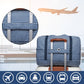 Kono Foldable Waterproof Storage Cabin Travel Handbag Striped Print - Navy