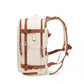 Kono Multifunctional Breathable Travel Backpack With USB Charging Port And Separate Shoe Compartment - Beige And Brown