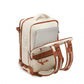 Kono Multifunctional Breathable Travel Backpack With USB Charging Port And Separate Shoe Compartment - Beige And Brown
