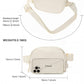 Kono Sleek And Stylish Minimalist Classic Waterproof Waist Pack - Beige