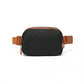 Kono Sleek And Stylish Minimalist Classic Waterproof Waist Pack - Black And Brown