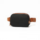 Kono Sleek And Stylish Minimalist Classic Waterproof Waist Pack - Black And Brown