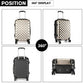 Kono Multifaceted Diamond Pattern Hard Shell 20 Inch Suitcase - Gold