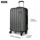 Kono Vertical Stripe Hard Shell Suitcase 20 Inch Luggage Set Grey