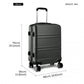 Kono ABS Sculpted Horizontal Design 28 Inch Suitcase - Grey
