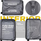 Kono Vertical Stripe Hard Shell Suitcase 19 Inch Luggage - Beige