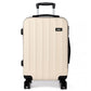 Kono Vertical Stripe Hard Shell Suitcase 24 Inch Luggage Set Beige