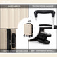 Kono Vertical Stripe Hard Shell Suitcase 24 Inch Luggage Set Beige