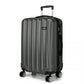 Kono Vertical Stripe Hard Shell Suitcase 28 Inch Luggage Set Grey