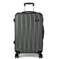 Kono Vertical Stripe Hard Shell Suitcase 28 Inch Luggage Set Grey