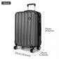 Kono Vertical Stripe Hard Shell Suitcase 28 Inch Luggage Set - Grey