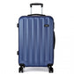 Kono Vertical Stripe Hard Shell Suitcase 24 Inch Luggage Set - Navy