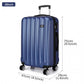 Kono Vertical Stripe Hard Shell Suitcase 28 Inch Luggage Set - Navy