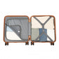 Kono ABS 16 Inch Sculpted Horizontal Design Cabin Luggage - Black And Brown