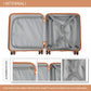 Kono ABS 16 Inch Sculpted Horizontal Design Cabin Luggage - Black And Brown