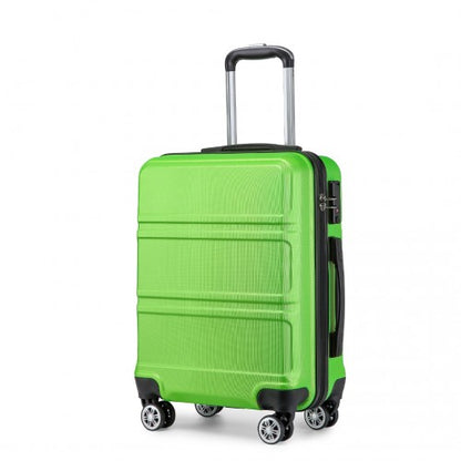 Kono ABS 28 Inch Sculpted Horizontal Design Suitcase - Green