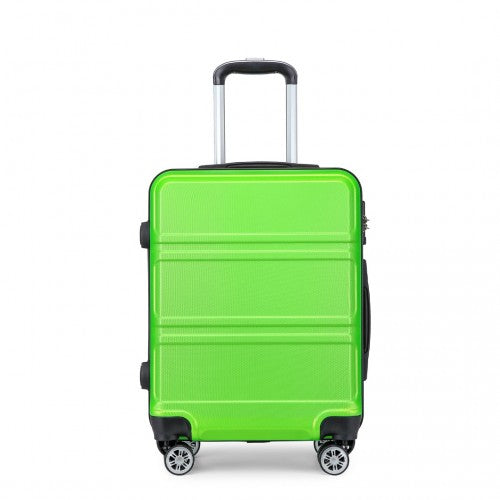 Kono ABS 28 Inch Sculpted Horizontal Design Suitcase - Green