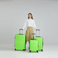Kono Abs 20 Inch Sculpted Horizontal Design Cabin Luggage - Green