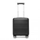 Kono ABS 16 Inch Sculpted Horizontal Design Cabin Luggage - Black