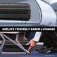 Kono ABS 16 Inch Sculpted Horizontal Design Cabin Luggage - Black