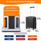 Kono ABS 16 Inch Sculpted Horizontal Design Cabin Luggage - Black