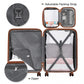 Kono Abs 4 Wheel Suitcase Set With Vanity Case - Black And Brown