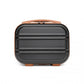 Kono 12 Inch Lightweight Hard Shell Abs Vanity Case - Black And Brown
