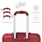 Kono Abs Sculpted Horizontal Design 4 Pcs Suitcase Set With Vanity Case - Burgundy