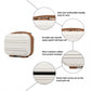 Kono 12 Inch Lightweight Hard Shell Abs Vanity Case - Cream