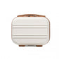 Kono 12 Inch Lightweight Hard Shell Abs Vanity Case - Cream
