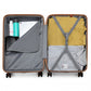 Kono ABS 24 Inch Sculpted Horizontal Design Suitcase - Cream