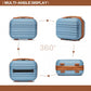 Kono 12 Inch Lightweight Hard Shell Abs Vanity Case - Grayish Blue And Brown
