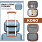 Kono 12 Inch Lightweight Hard Shell Abs Vanity Case - Grayish Blue And Brown