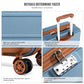 Kono Abs 28 Inch Sculpted Horizontal Design Cabin Luggage - Grayish Blue And Brown