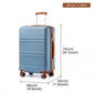 Kono Abs 28 Inch Sculpted Horizontal Design Cabin Luggage - Grayish Blue And Brown