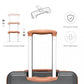 Kono Abs Sculpted Horizontal Design 4 Pcs Suitcase Set With Vanity Case - Grey And Brown
