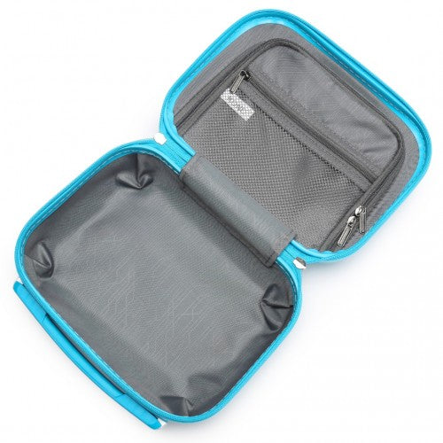 Kono 12 Inch Lightweight Hard Shell Abs Vanity Case - Blue