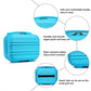 Kono 12 Inch Lightweight Hard Shell Abs Vanity Case - Blue