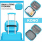 Kono 12 Inch Lightweight Hard Shell Abs Vanity Case - Blue