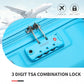 Kono Abs 20 Inch Sculpted Horizontal Design Suitcase - Blue