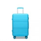 Kono Abs 24 Inch Sculpted Horizontal Design Suitcase - Blue