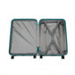 Kono Abs 24 Inch Sculpted Horizontal Design 2 Piece Suitcase Set With Cabin Bag - Teal