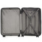 Kono Abs 24 Inch Sculpted Horizontal Design 2 Piece Suitcase Set With Cabin Bag - Black