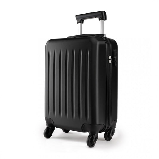 Kono 20 Inch Abs Hard Shell Luggage 4 Wheel Spinner Suitcase - Black